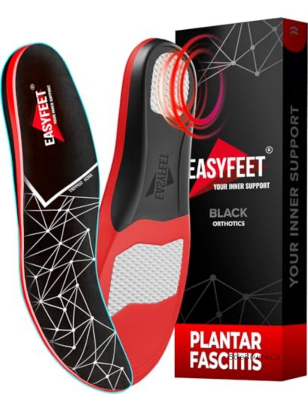Plantar Fasciitis Insoles High Arch Support Inserts for Men Women Anti-Fatigue